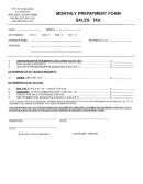 Monthly Prepayment Form Sales Tax