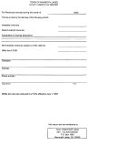 Utility User's Tax Report Form - Town Of Mammoth Lakes - 2000