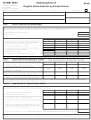 Form 500c - Underpayment Of Virginia Estimated Tax By Corporations - 2000
