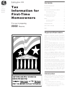Publication 530 - Tax Information For First-time Homeowners - 2002