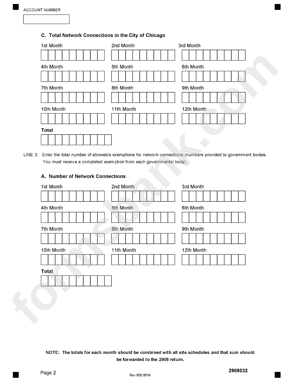 Form 2908 - Emergency Telephone System Fee - Network Connections