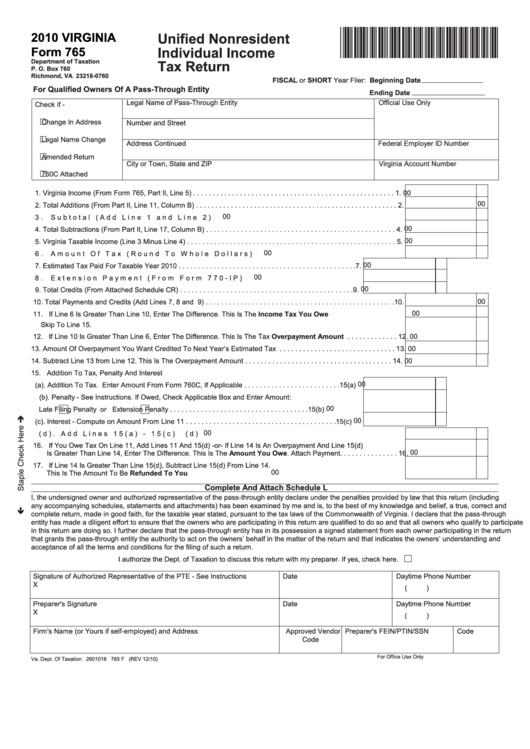 virginia-form-765-unified-nonresident-individual-income-tax-return