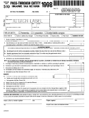 Maryland Form 510 - Pass-through Entity Income Tax Return - 1998