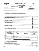 Arizona Form 310 - Credit For Solar Energy Devices - 1999