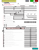Fillable Form 1npr - Nonresident & Part-Year Resident Wisconsin Income Tax - 2016 Printable pdf
