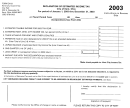 Declaration Of Estimated Income Tax Form - Kent City - 2003