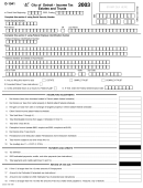 Form D-1041 - City Of Detroit Income Tax Estates And Trusts - 2003 Printable pdf