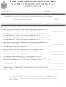 Form 36 M.r.s. 5216-D - Maine Fishery Infrastructure Investment Tax Credit Worksheet For Tax Year 2015 Printable pdf