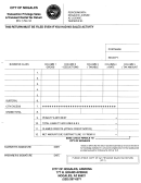 Transaction Privilege Sales & Transient Rental Tax Return (form Ng-1) - Arizona