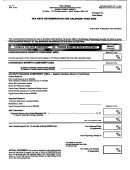 Form Ua 1771 - Tax Rate Determination For Calendar Year 2000