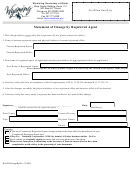 Statement Of Change By Registered Agent - Wyoming Secretary Of State
