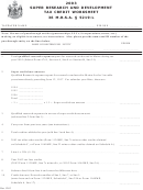 Super Research And Development Tax Credit Worksheet - Maine Department Of Revenue - 2003