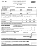 Form Pt - Property Tax Deferral Loan Application - 2003