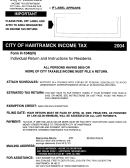 Instructions For Form H-1040(r) - City Of Hamtramck Income Tax