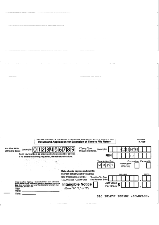 Fillable Form F-7004a - Return And Application For Extension Of Time To File Return Printable pdf