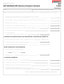Form C-8043 - Sbt Statutory Exemption Schedule - 2007