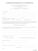 Form Et007 - Authorization For Release Of Tax Information