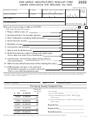 Form S4-014 - Iowa Mobile / Manufactured / Modular Home Owner Application For Reduced Tax Rate (2000)
