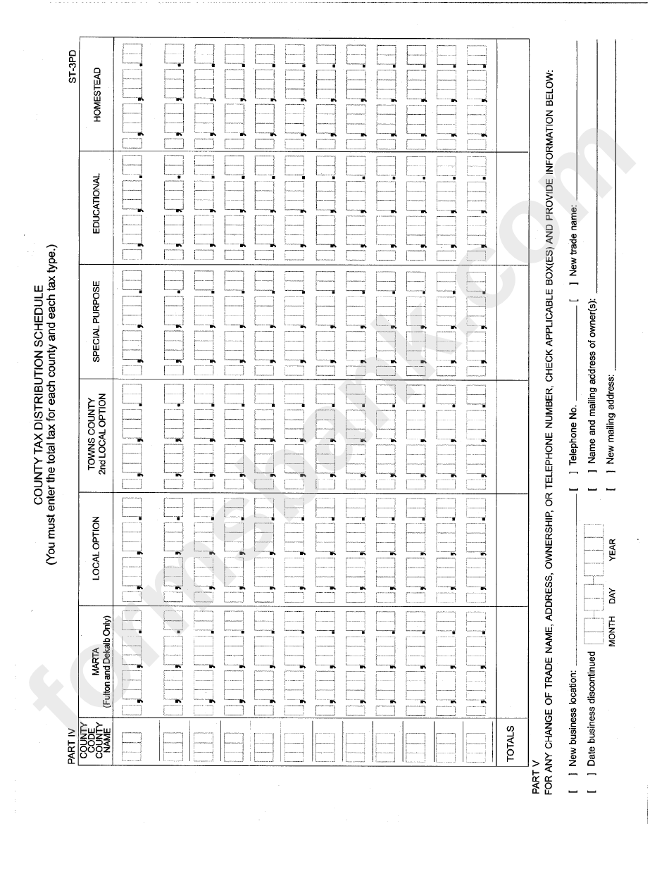 Form St-3 - Sales And Use Tax Report - Georgia Department Of Revenue