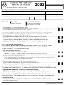 Form 65 - Oregon Partnership Return Of Income - 2002 Printable pdf