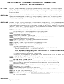 Individual Income Tax Return - City Of Springboro - 2003 Printable pdf