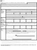 Form 50-285 - Lessee's Affidavit Of Primarily Non Income Producing Vehicle Use - 2001