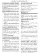 Instructions For Form D-1041 - Income Tax Return For Estates And Trusts - 2003