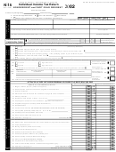 Form N-15 - Individual Income Tax Return-nonresident And Part-year Resident - 2002