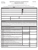 Form Rdc - Application For Research And Development Expenses Tax Credit - 2016