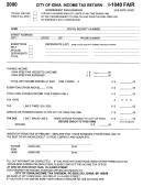 Form I-1040 - Income Tax Return - City Of Ionia, 2000