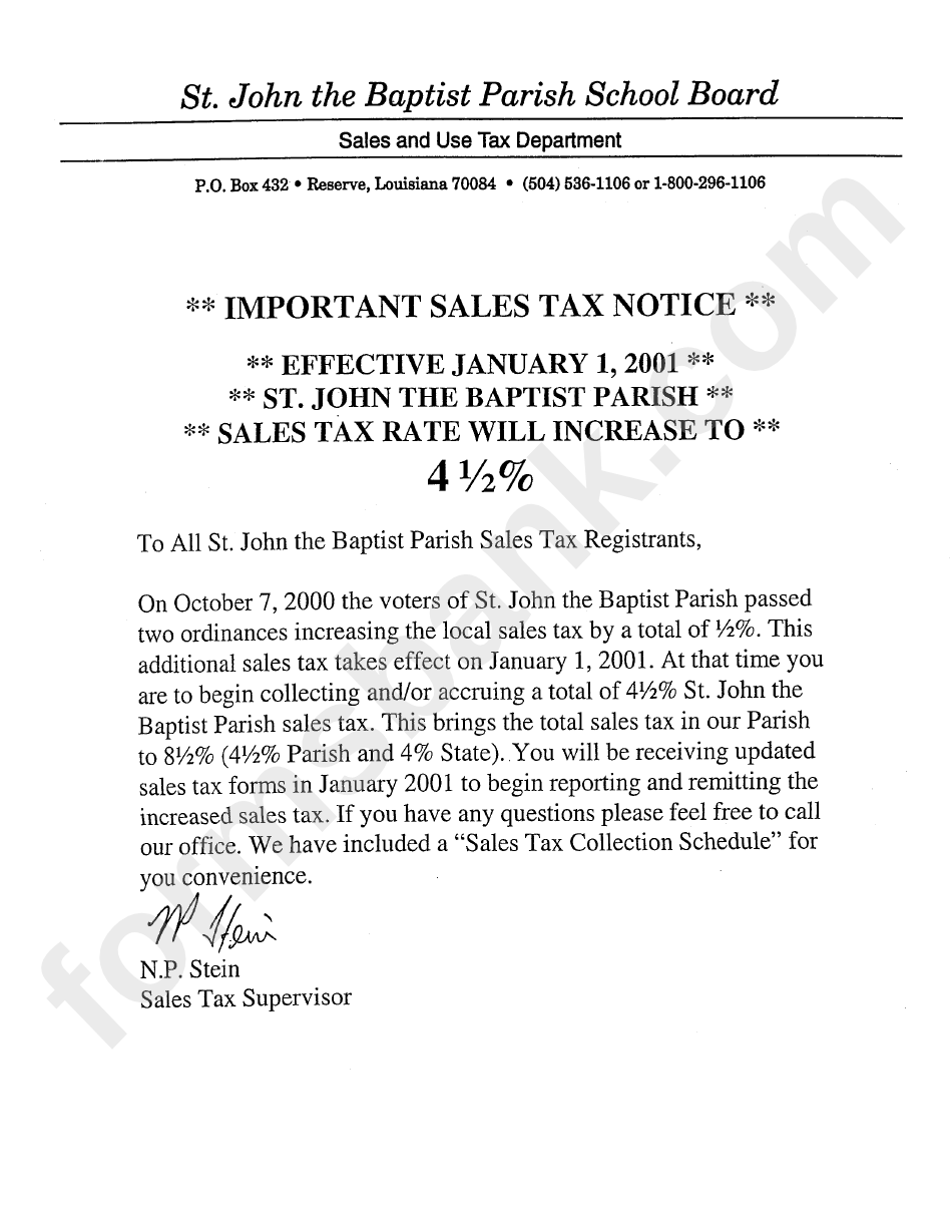 Sales Tax Return Instructions