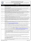 Twc Substitute W-9 And Direct Deposit Form Instructions - Spanish - 2016