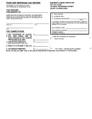 Food And Beverage Tax Return - Illinois Printable pdf