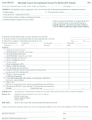 Form Molt-2 - Marshall Country Occupational License Tax Return For Schools