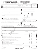 Form Il-1120-st-x Draft - Amended Small Business Corporation Replacement Tax Return - 2010