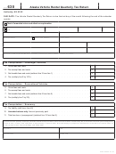 Form 630 - Alaska Vehicle Rental Quarterly Tax Return