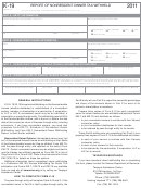 Form K-19 - Report Of Nonresident Owner Tax Withheld - 2011