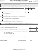 Fillable Form 48684 - Schedule In-H - Indiana Household Employment Taxes - 2011 Printable pdf