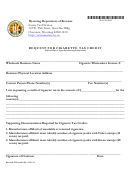 Request For Cigarette Tax Credit - Wyoming Department Of Revenue - 2011