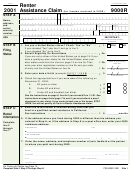 California Form 9000r - Renter Assistance Claim - 2001 Printable pdf