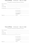 2% Hospitality Tax Reporting And Remittance Worksheet - Town Of Pelzer