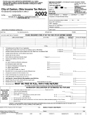 City Of Canton, Ohio Income Tax Return - 2002 Printable pdf