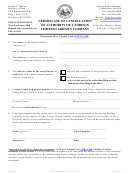 Form Llf-9 - Certificate Of Cancellation Of Authority Of A Foreign Limited Liability Company 2013