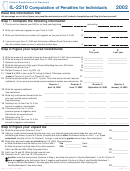 Form Il-2210 - Computation Of Penalties For Individuals - 2002