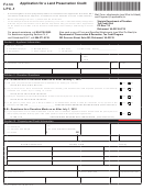 Fillable Form Lpc-1 - Application For A Land Preservation Credit - 2012 Printable pdf