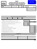 Fillable Form 532 - Oregon Quarterly Tax Return For Manufacturers Distributing Nonexempt Tobacco Products - 2003 Printable pdf