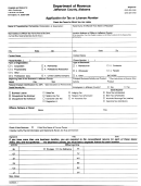 Application For Tax Or License Number - Department Of Revenue Form