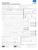 Form C-8044 - Single Business Tax Simplified Return - 2002