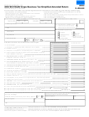Form C-8044x - Single Business Tax Simplified Amended Return - 2002