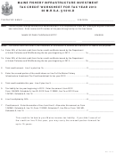 Form 36 M.r.s. 5216-d - Maine Fishery Infrastructure Investment Tax Credit Worksheet For Tax Year 2013